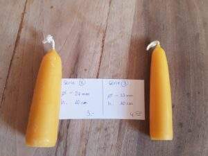 Bienenwachskerze S9 - Bougie en circe d'abeille